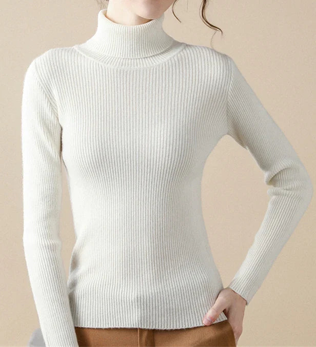 Women Fall Turtleneck Sweater Knitted Soft Pullovers Cashmere Jumpers Basic Soft Sweaters For Women 2025 Autumn Winter