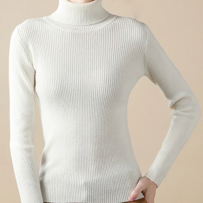 Women Fall Turtleneck Sweater Knitted Soft Pullovers Cashmere Jumpers Basic Soft Sweaters For Women 2025 Autumn Winter