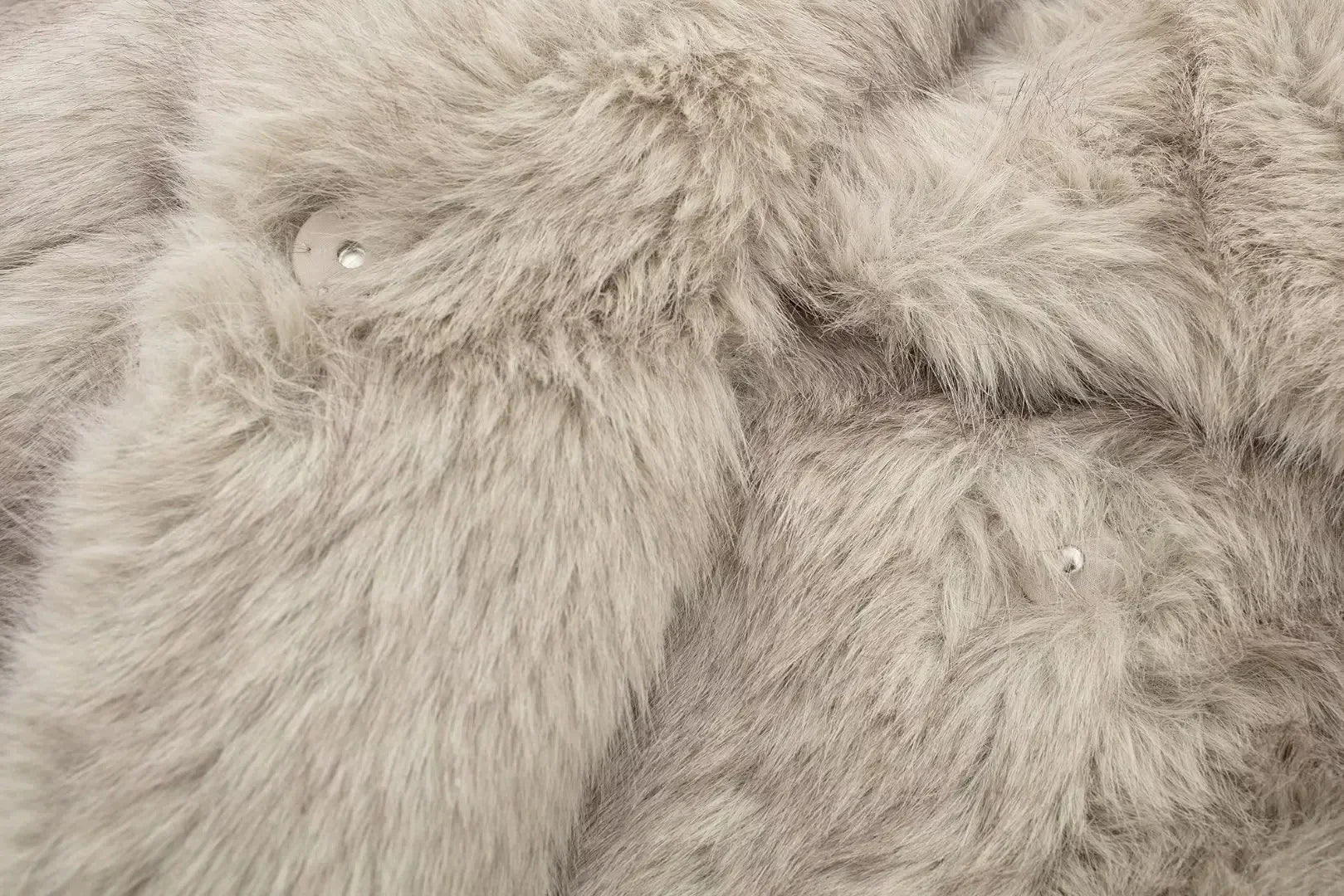 TRAFZA Women Fashion Cropped Faux Fur Jacket Coat Long Sleeve Front Snap-button Female Outerwear Chic Lapel Collar Thick Coat