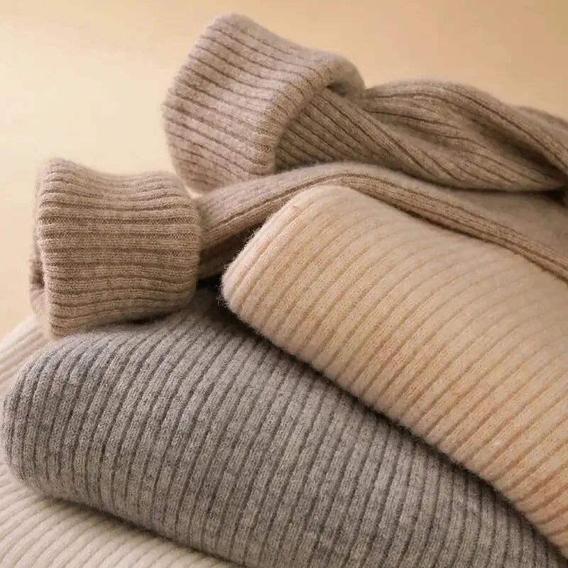 Women Fall Turtleneck Sweater Knitted Soft Pullovers Cashmere Jumpers Basic Soft Sweaters For Women 2025 Autumn Winter