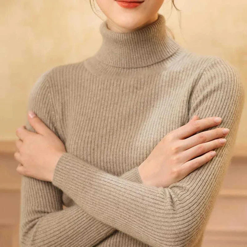 Women Fall Turtleneck Sweater Knitted Soft Pullovers Cashmere Jumpers Basic Soft Sweaters For Women 2025 Autumn Winter